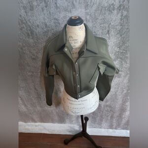 PrettyLittleThing Khaki Button-Down Shirt